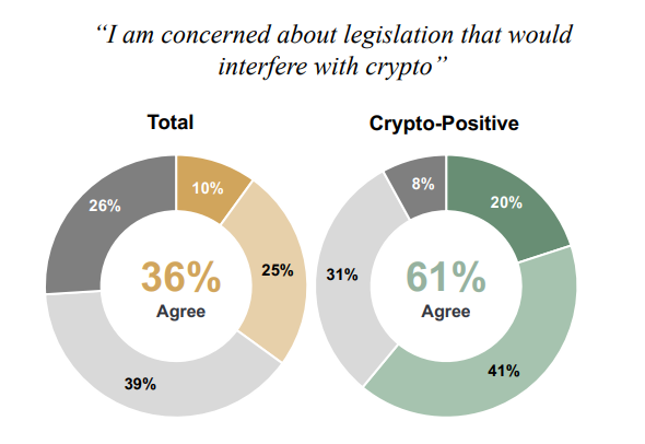 Lovgivning, der vil forstyrre krypto, er en bekymring blandt kryptopositive vælgere.
