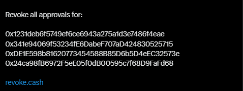 Adresser der skal tilbagekaldes, Kilde: LiFi Protocol