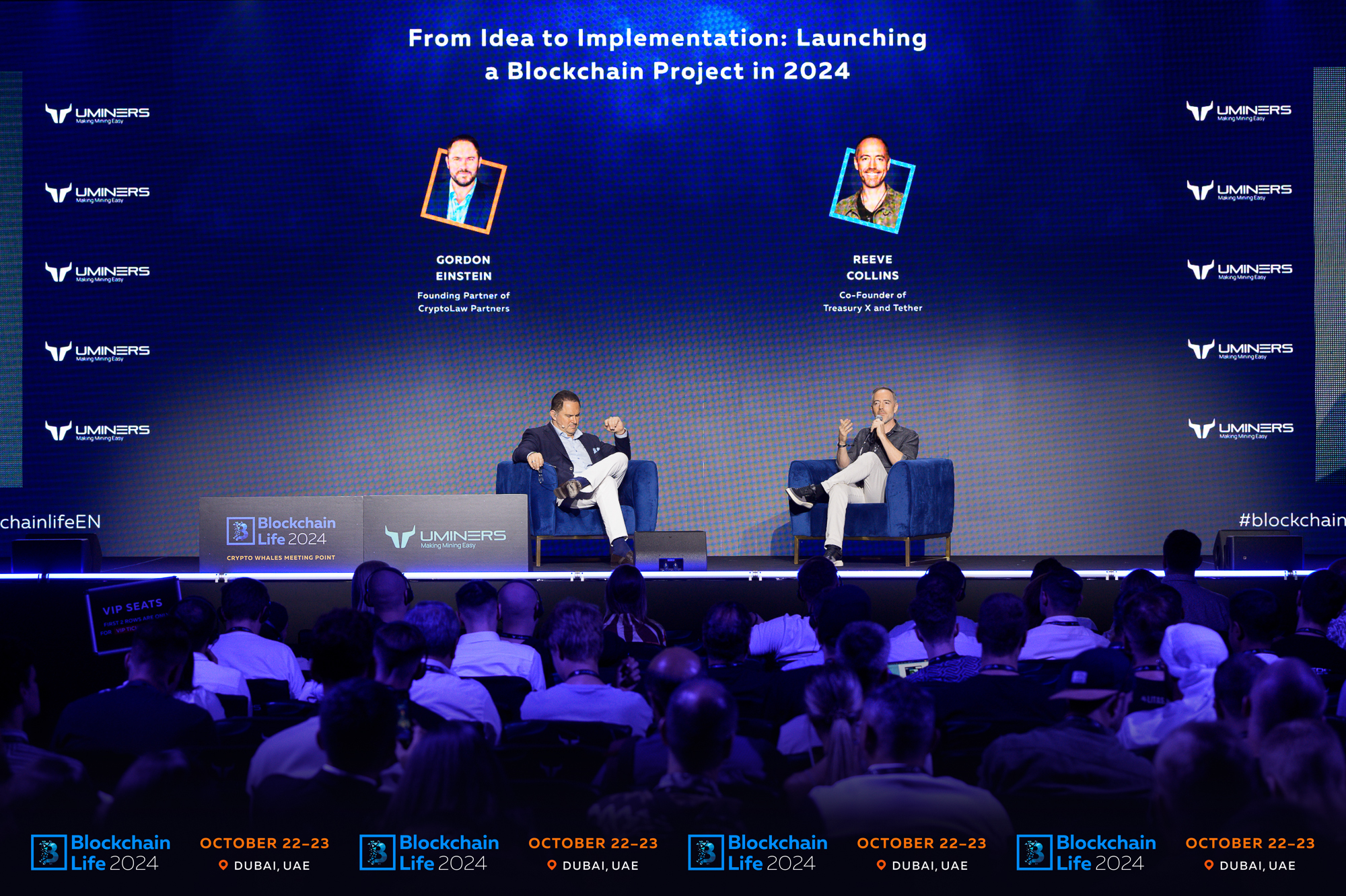 Reeve Collins, medstifter af Tether, ved Blockchain Life
