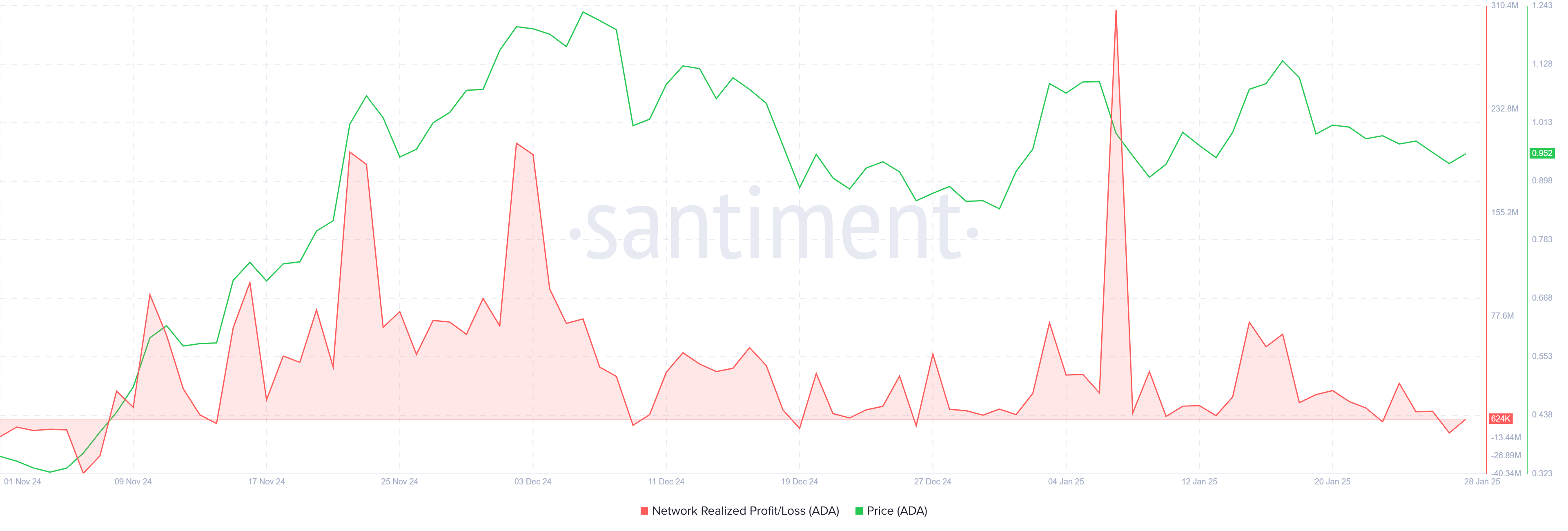 Cardano Realiseret Profit/Tab.