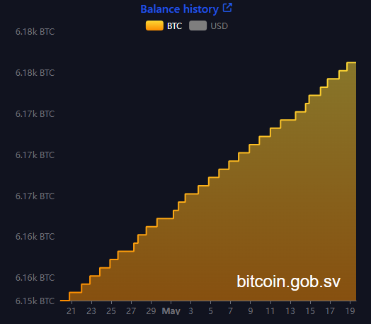 El Salvador Bitcoin portefølje