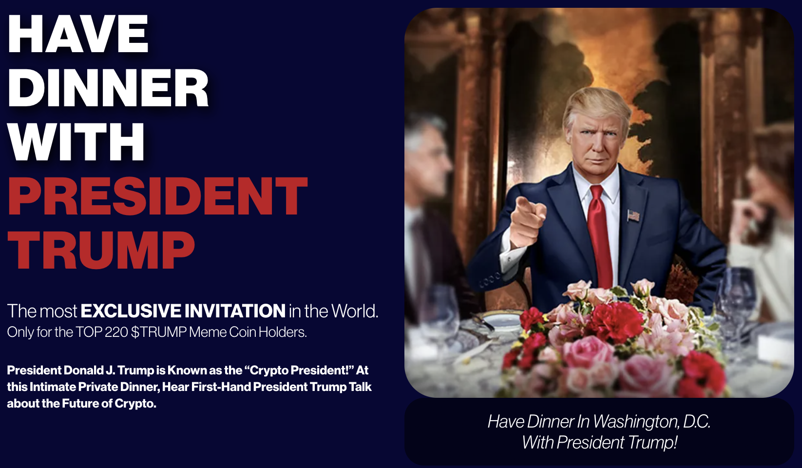 Officiel Trump Middagsmeddelelse.
